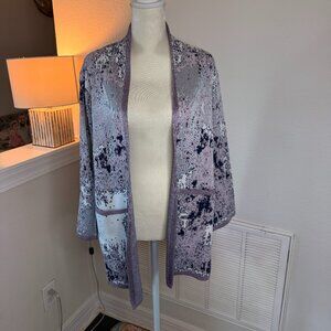 Marla Wynne Lilac Cardigan Size Small Cotton/Rayon Blend
